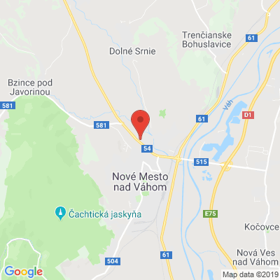 Google map: Nové Mesto nad Váhom, Ľudmily Podjavorinskej 16